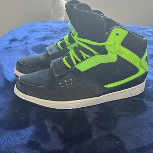 Jordan 1 Flight Strap Black Flash Lime